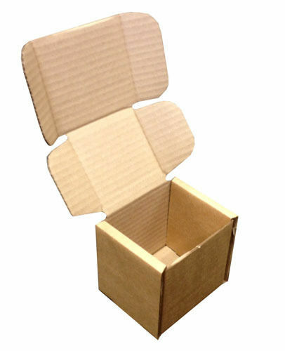 102mm x 102mm x 102mm Small Brown PIP Die Cut Cardboard Postal Mailing Boxes