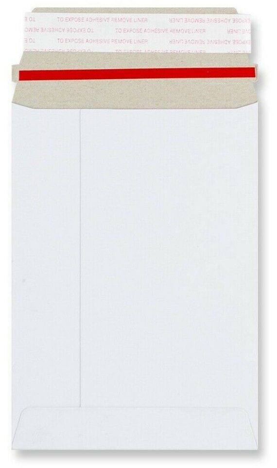 162×114 mm (C6) White All Board Envelopes Peel and Seal Strip Pack of 200