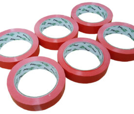 25mm x 66m Red Vinyl Packing Tape for Freezers or Coldstores Qty 6 Rolls
