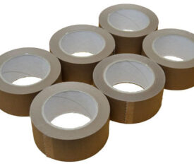 50mm x 50m Brown Kraft Paper Tape Recyclable Eco Friendly Biodegradable