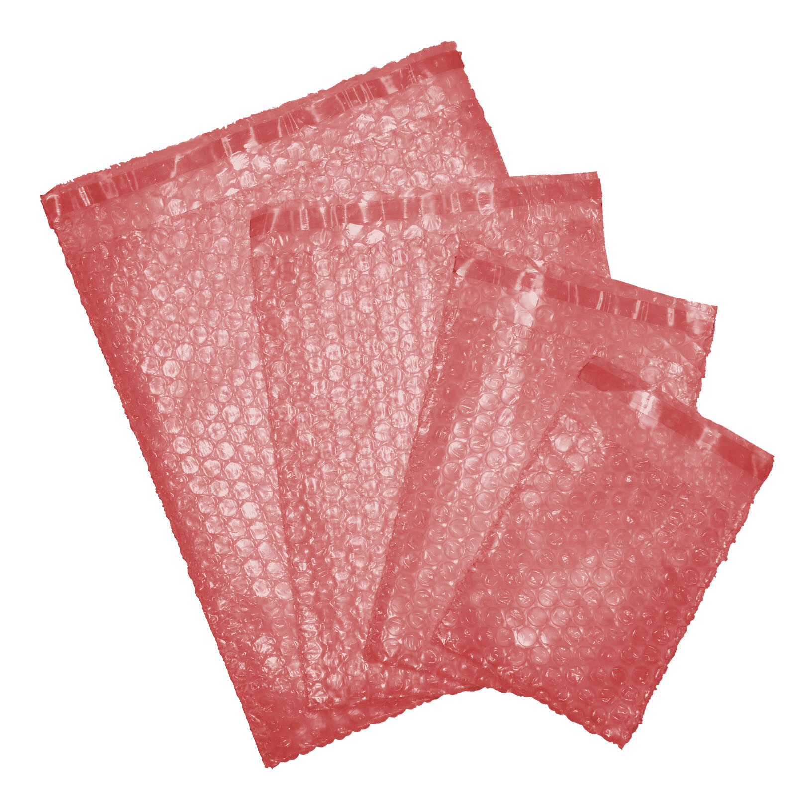 Pink Anti-Static Bubble Bags Pouches Peel and Seal Strip 7 Sizes Pack of 10