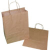 20 Large Brown Paper Carrier Gift Retail Bags 320mm x 120mm x 410mm