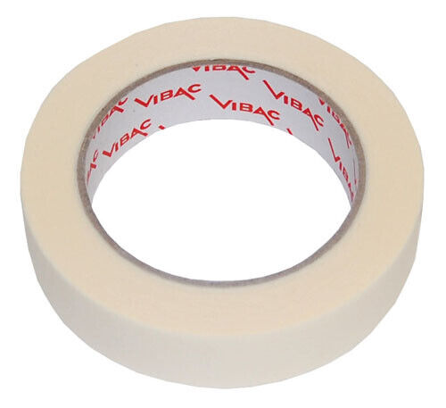 Vibac Cream Paper Masking Tape Adhesive 25mm x 50m Qty 12 Rolls