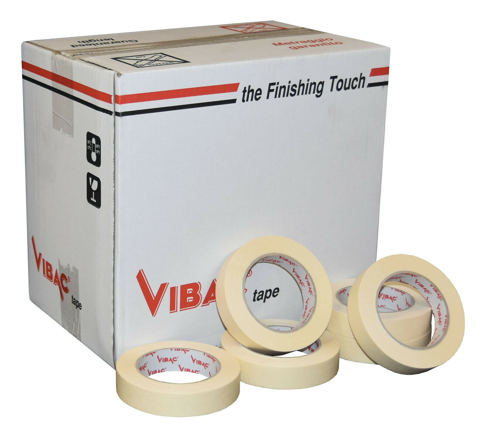 Vibac Cream Paper Masking Tape Adhesive 25mm x 50m Qty 36 Rolls