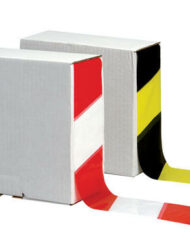 70mm-x-500m-Polythene-Barrier-Tape-Non-Adhesive-Black-Yellow-or-Red-White-144455019082