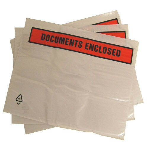 1000 A5 225mm x 165mm Self Adhesive Printed Documents Enclosed Wallets
