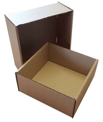 190mm x 190mm x 90mm Brown Small Parcel Two Part Cardboard Postal Boxes Qty 10
