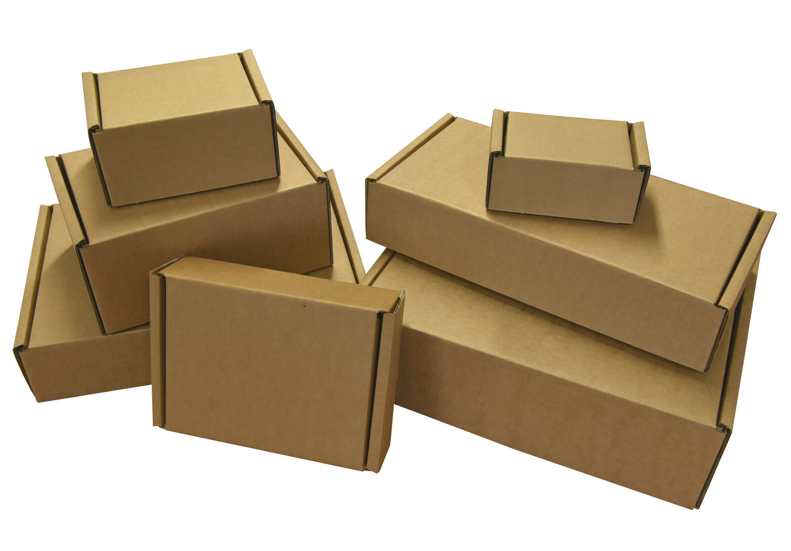 Euapko 5x5x5 Cardboard Box Mailers 25 Pack Brown Cube Corrugated Small Shipping Boxes for Mailing 