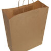 50 Large Brown Paper Carrier Gift Retail Bags 320mm x 120mm x 410mm