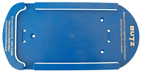 Butz Cigarette Cig Disposal Bin Foil Ashtray Wall Mounted