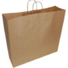 100 Extra Large Jumbo Brown Paper Carrier Gift Retail Bags 540mm x 150mm x 490mm