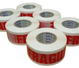 48mm x 150m Extra Long Fragile Printed Adhesive Parcel Tape Qty 36 Rolls