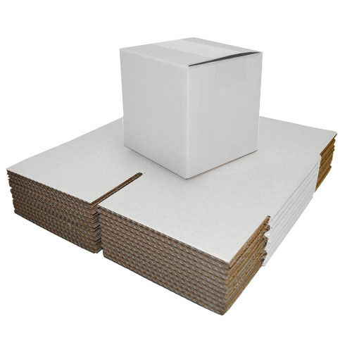 Single Wall White Postal Packing Cardboard Boxes Mailing Packaging Cartons