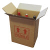 15 Strong Cardboard 6 Bottle Wine Boxes 275mm x 190mm x 335mm Printed Fragile