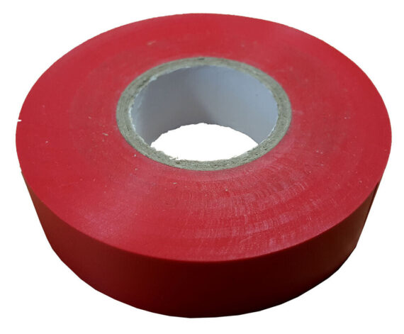 19mm x 33m Red Flame Resistant Electrical PVC Tape Qty 3 Rolls