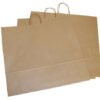 50 Extra Large Jumbo Brown Paper Carrier Gift Retail Bags 540mm x 150mm x 490mm