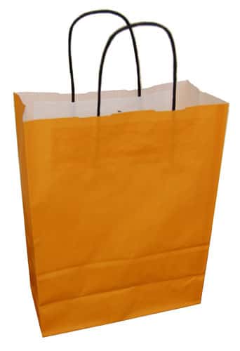 Bright Coloured Twisted Handle Kraft Paper Party Gift Easter Carrier Bags
