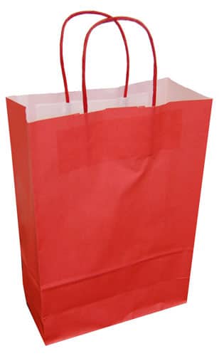 Bright Coloured Twisted Handle Kraft Paper Party Gift Easter Carrier Bags