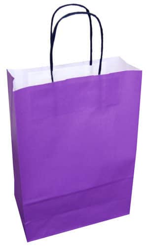 Bright Coloured Twisted Handle Kraft Paper Party Gift Easter Carrier Bags