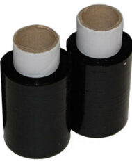100mm-x-150m-x-17mu-Black-Mini-Hand-Pallet-Stretch-Wrap-2-Rolls-plus-Dispenser-144449849899-2