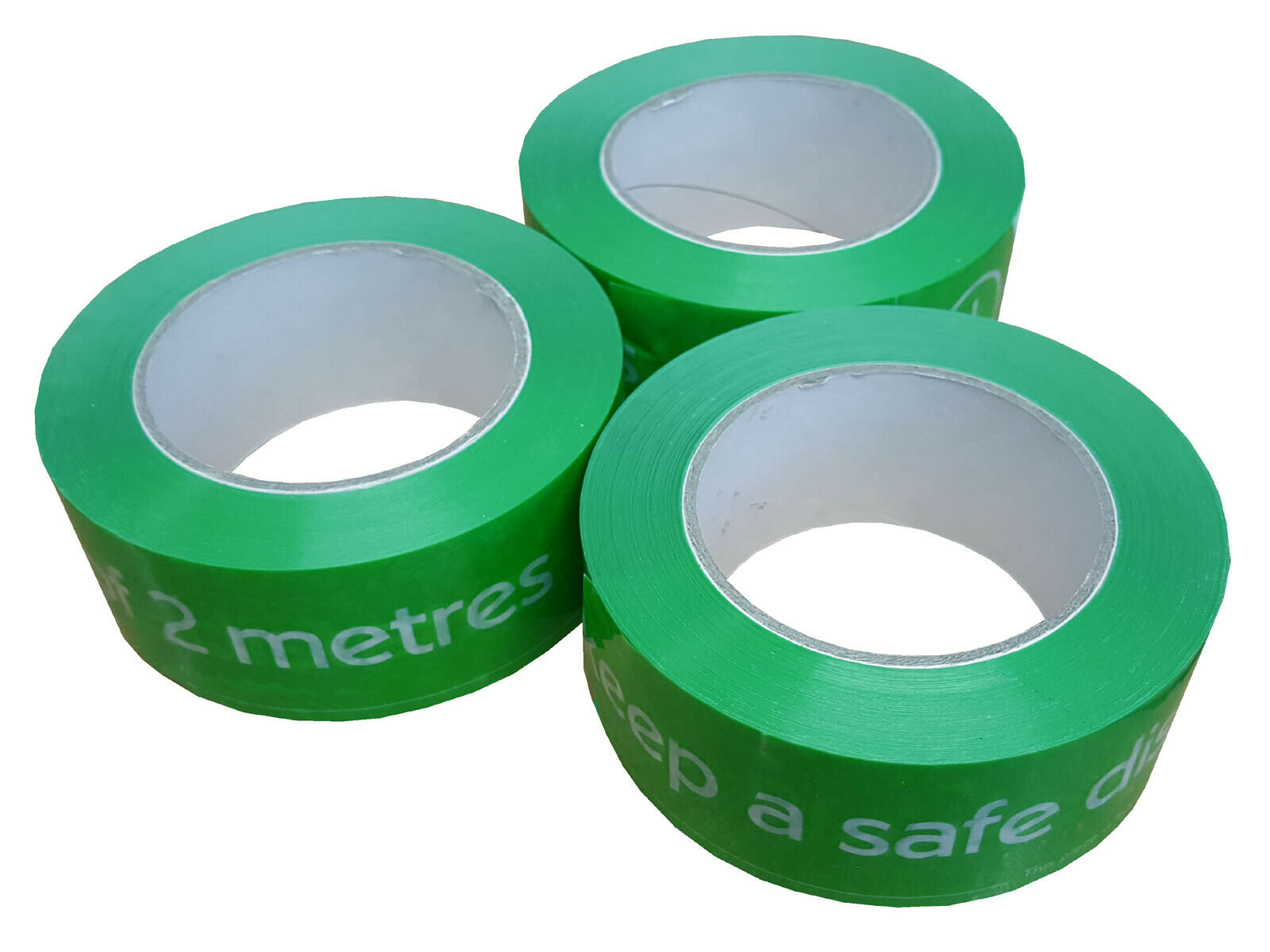 48mm x 66m Safe Distance Floor Marking Tape Green Qty 3 Rolls